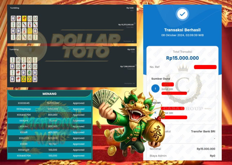 MENANG DI MAHJONG WIN SITUS DOLLARTOTO LUNAS 15 JUTA