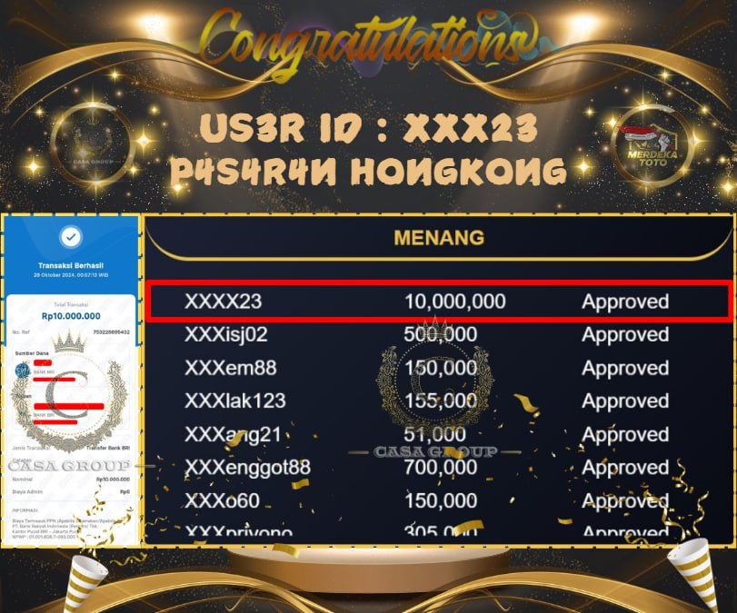 MENANG TOGEL DI PASARAN HONGKONG LUNAS 10 JUTA