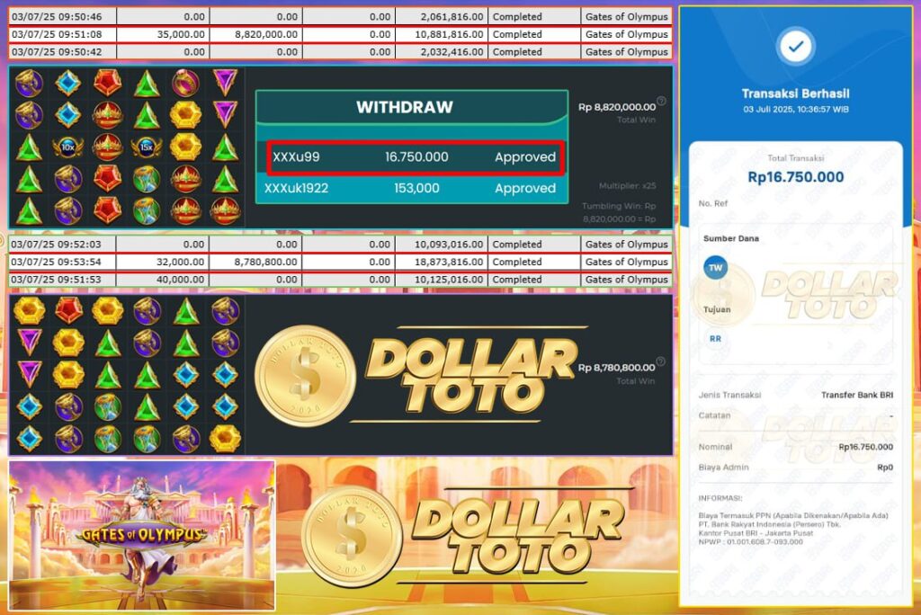 KAKEK LAIG GACOR NIH BOSKU!! JOSS LAGI SEBESAR 16 JT DI DOLLARTOTO!