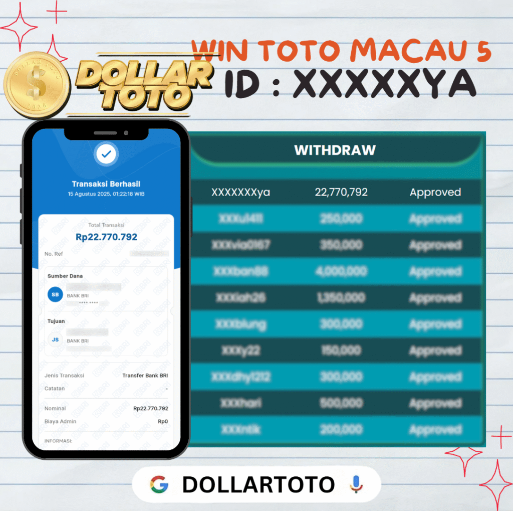 MEMBER DOLLARTOTO JACKPOT DI PASARAN TOTO MACAU 5