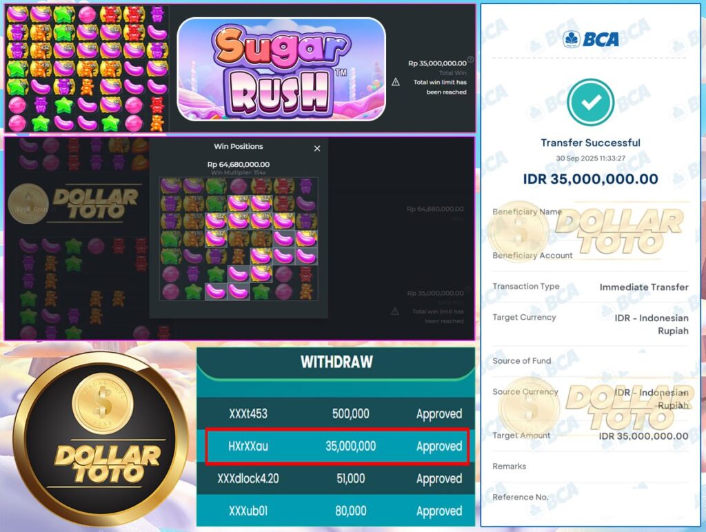 MANISNYA LEDAKAN SENSATIONAL 35JT KEMBALI HADIR BERSAMA DOLLARTOTO!!! RASAKAN MANISNYA CUAN SEKARANG!!!