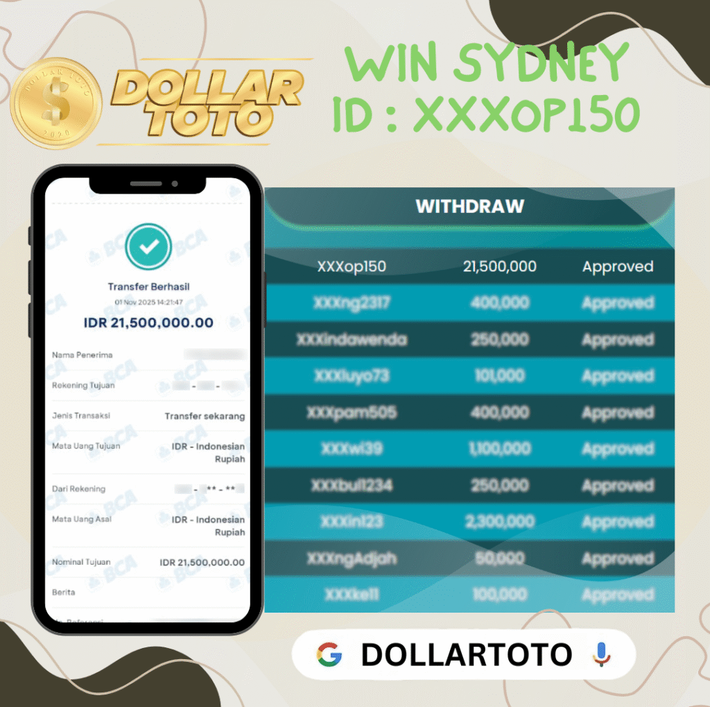 MEMBER XXXEOP150 DOLLARTOTO JACKPOT DI PASARAN SYDNEY