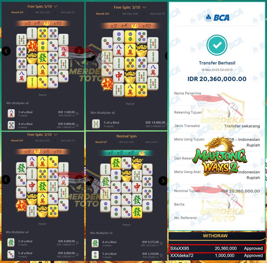 RAIH KEUNTUNGAN BESAR DI MERDEKATOTO! WIN SEBESAR 20.3 JUTA DARI MAHJONG WAYS 2!