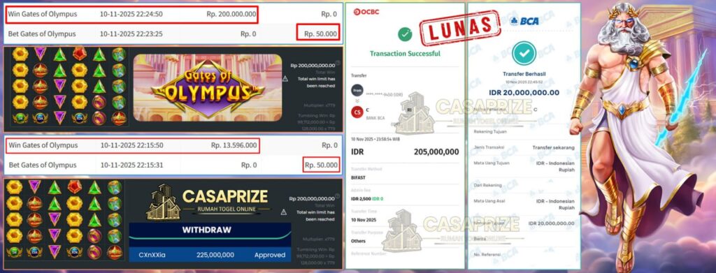 GATES OF OLYMPUS 1000 JOSS LAGI DI TOTORAJA BOSKU , WIN HINGGA 225 JT !