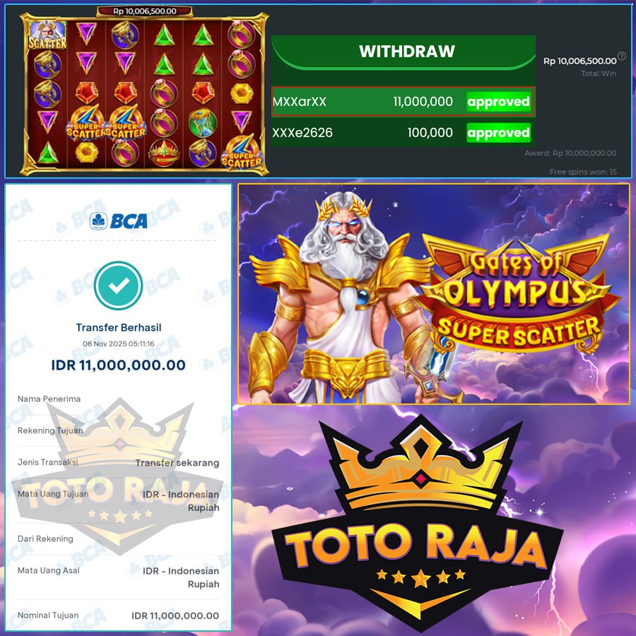 GATES OF OLYMPUS SUPER SCATTER GACOR SELALU KETUA !! BAWA KEMENANGAN SEBESAR 11 JT DI TOTORAJA !!