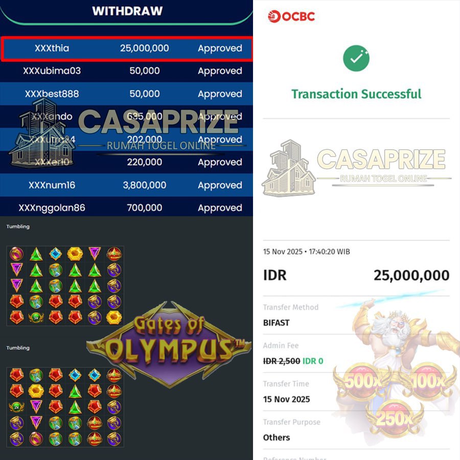 LAGI GACOR BOSKU GATES OF OLYMPUS WIN SEBESAR 25 JT DI CASAPRIZE!